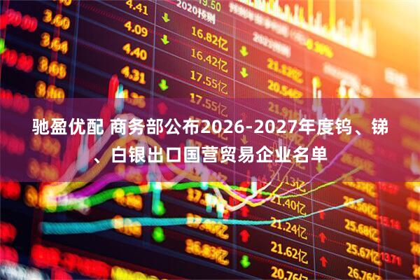 驰盈优配 商务部公布2026-2027年度钨、锑、白银出口国营贸易企业名单